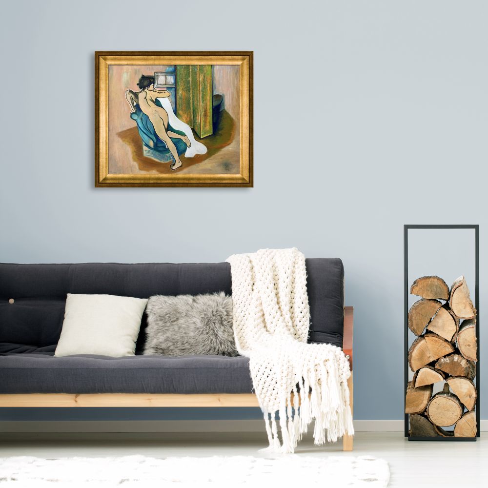 After the bath Pre-framed - Athenian Gold Frame 20"X24"