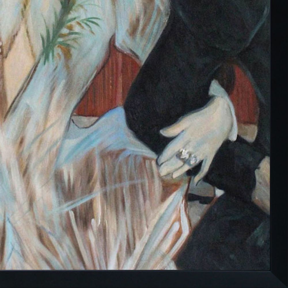 La Goulue arriving at the Moulin Rouge Pre-framed - Studio Black Wood Frame 24"X36"