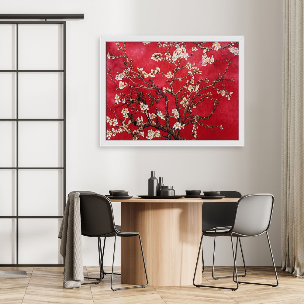 Branches of an Almond Tree in Blossom, Ruby Red