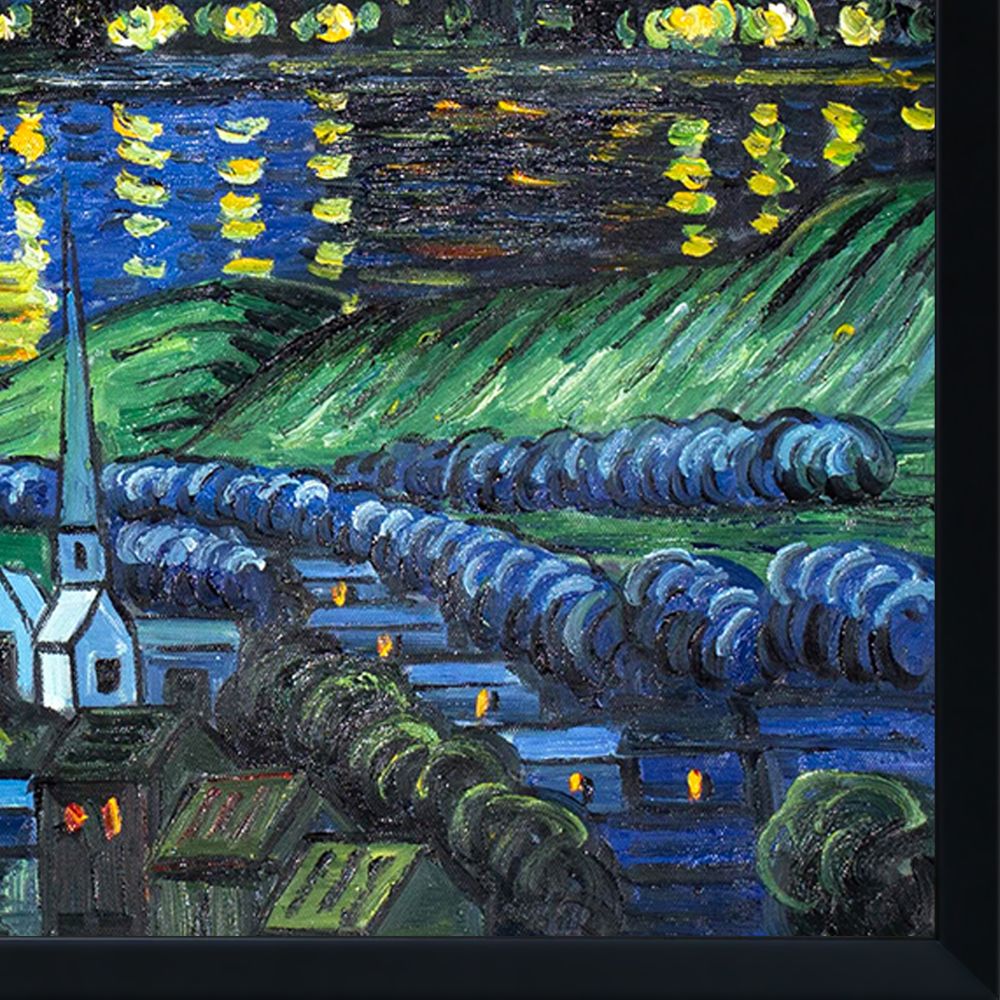 Starry Rhone Collage Pre-framed - Studio Black Wood Frame 20"X24"