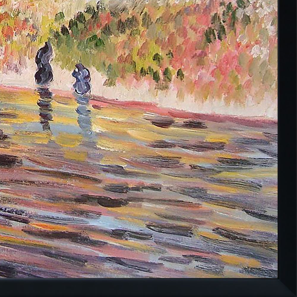 The Banks of the Seine May-June Pre-framed - Studio Black Wood Frame 20"X24"