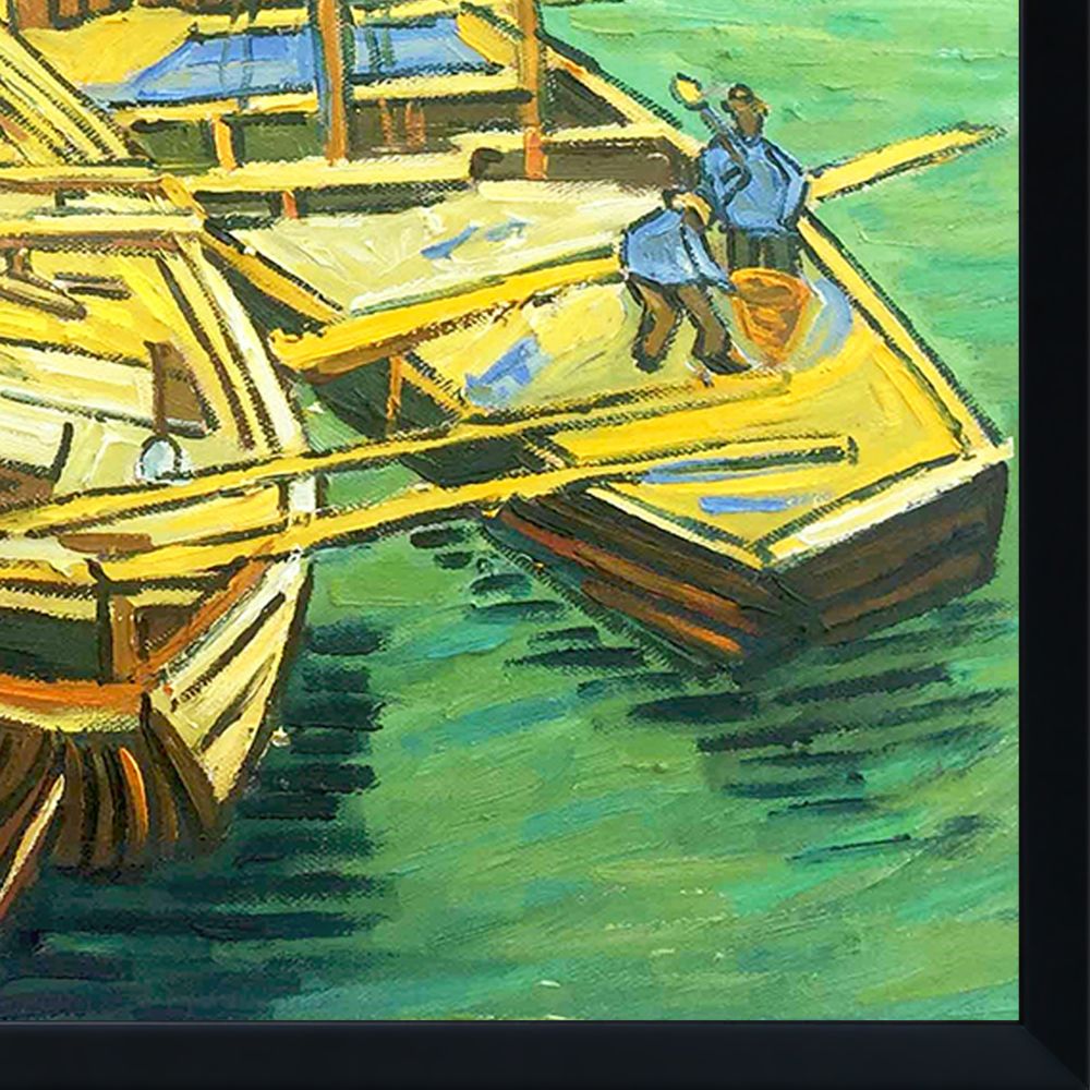 Boats du Rhone Pre-framed - Studio Black Wood Frame 20"X24"