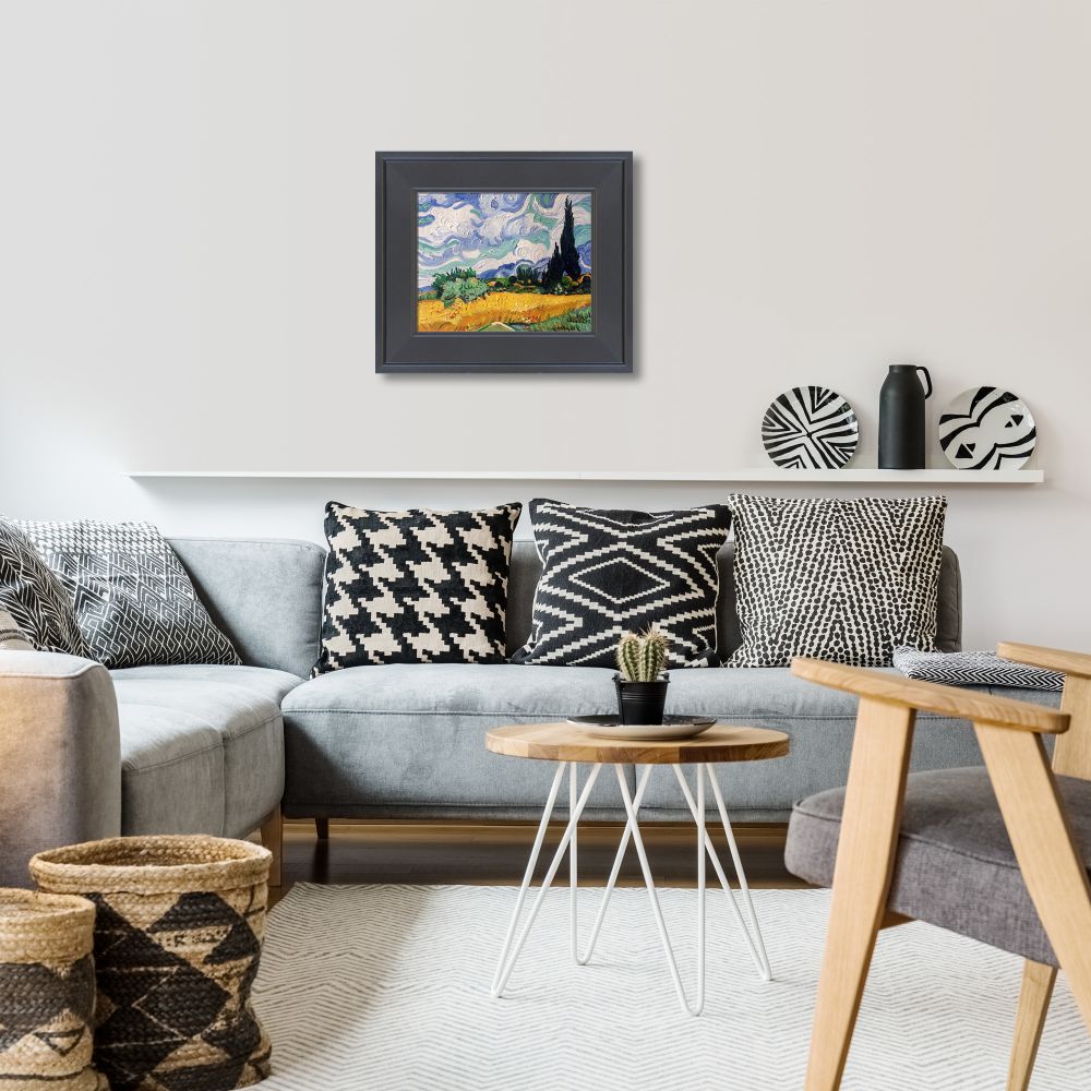 Wheat Field with Cypresses
