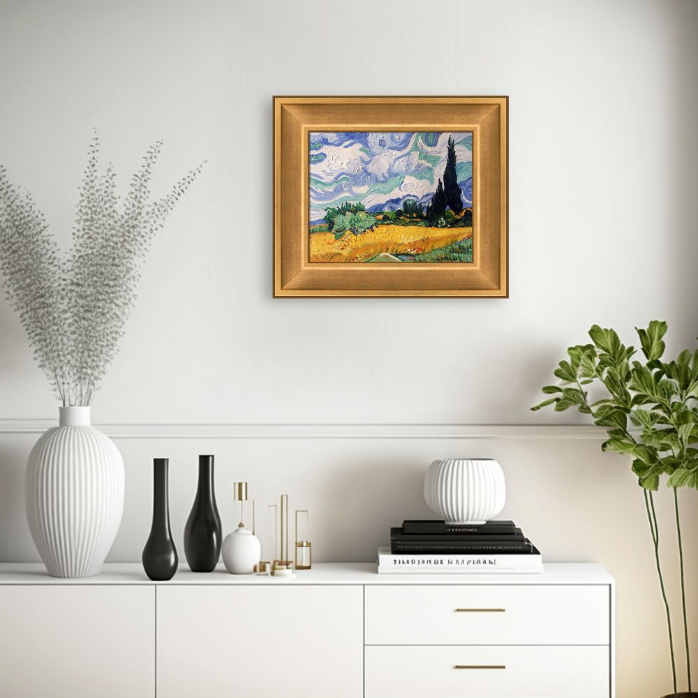 Wheat Field with Cypresses