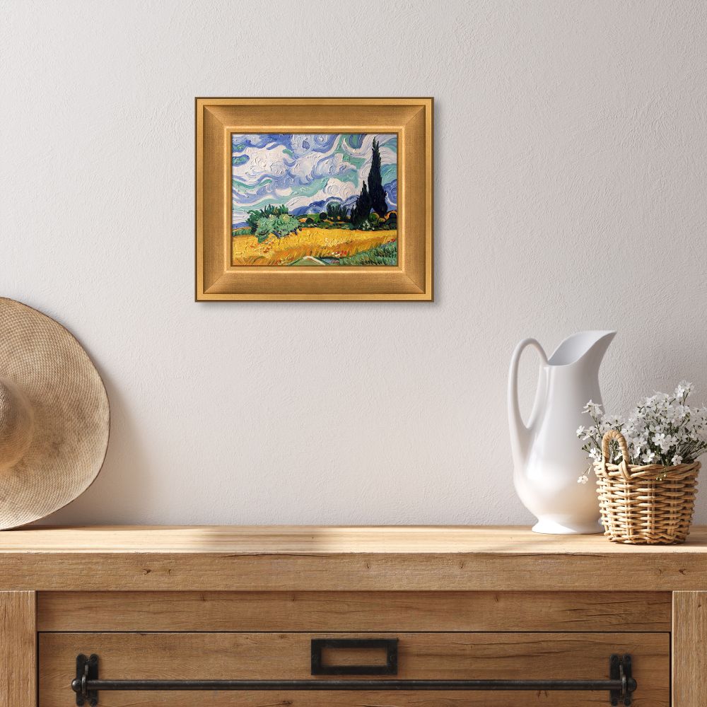 Wheat Field with Cypresses