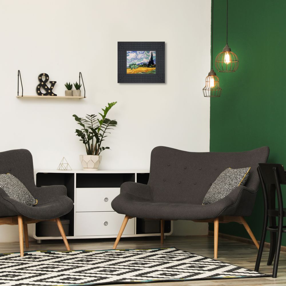 Wheat Field with Cypresses