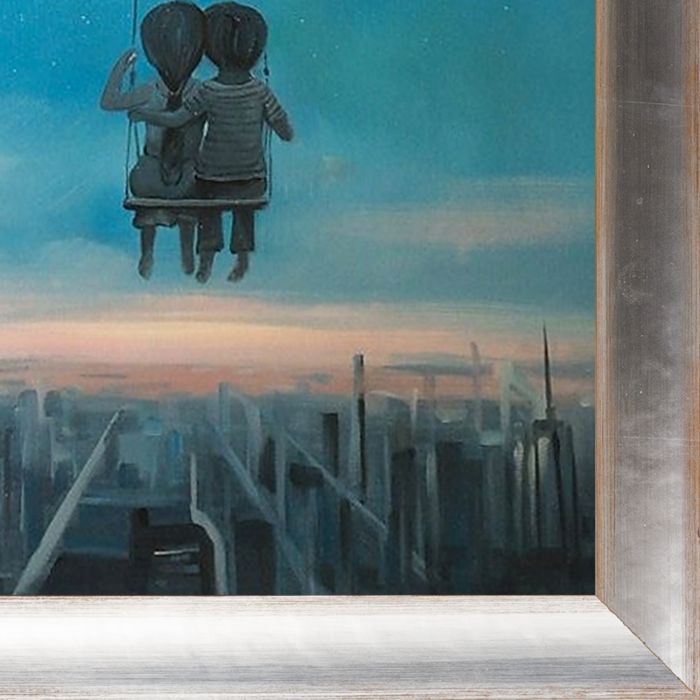 Our Love Will Light The Night Reproduction Pre-Framed - Spencer Rustic 20" X 24"