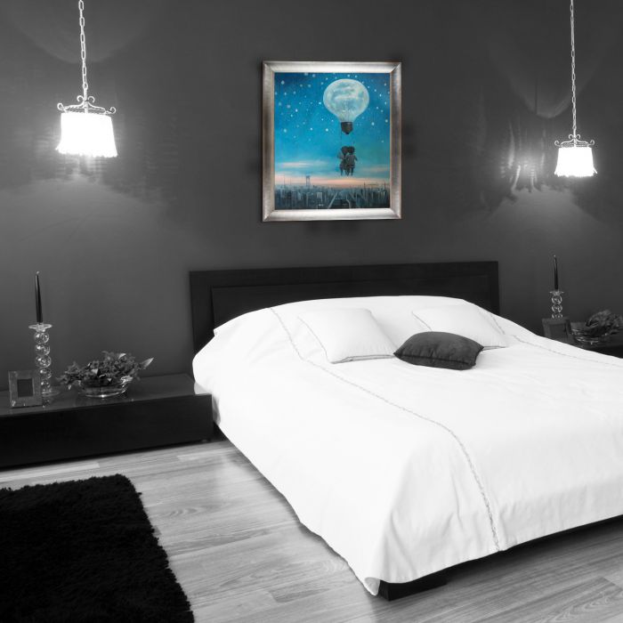 Our Love Will Light The Night Reproduction Pre-Framed - Spencer Rustic 20" X 24"