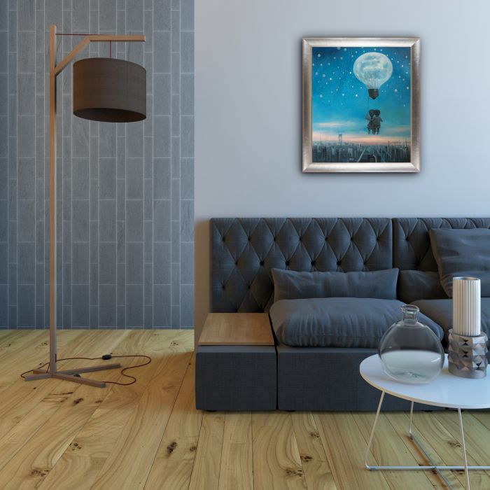 Our Love Will Light The Night Reproduction Pre-Framed - Spencer Rustic 20" X 24"