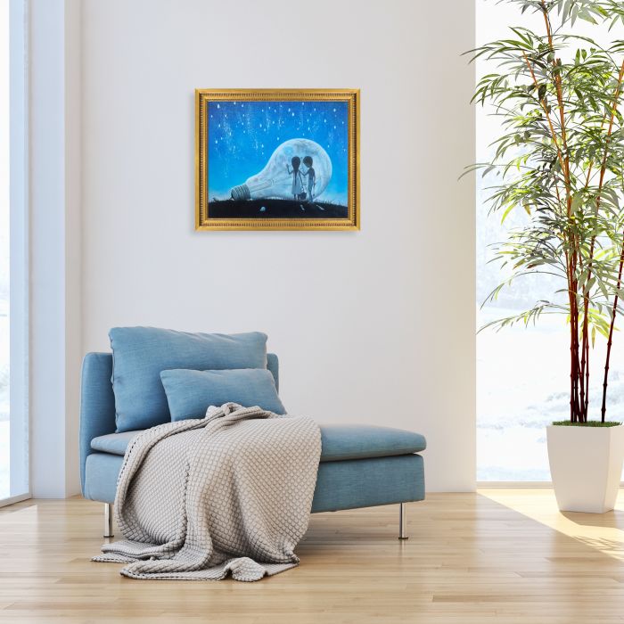 The Night We Broke The Moon Reproduction Pre-Framed - Versailles Gold Queen Frame 20" X 24"