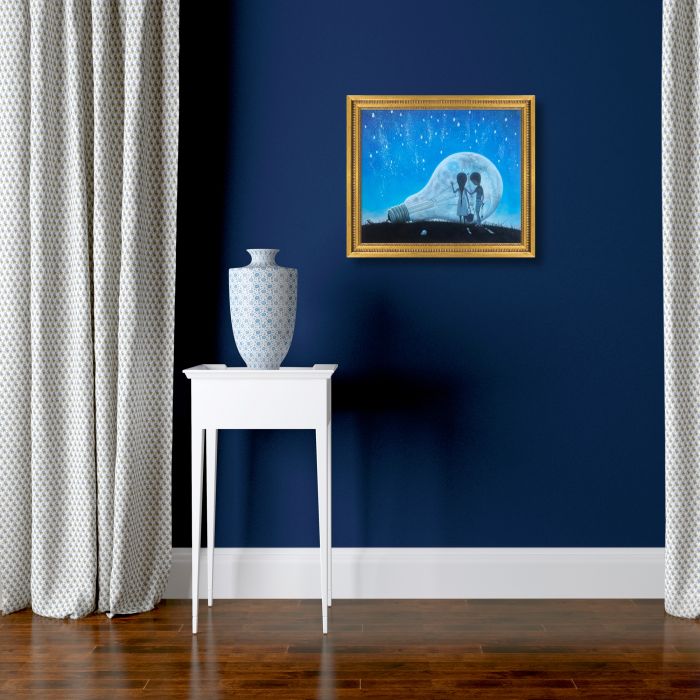 The Night We Broke The Moon Reproduction Pre-Framed - Versailles Gold Queen Frame 20" X 24"