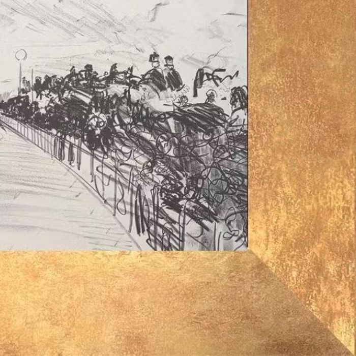 The Races Pre-framed - Florentine Gold Frame 8"X10"