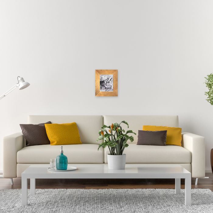 The Hat Pinned Pre-framed - Florentine Gold Frame 8"X10"