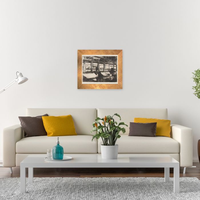 House Tops Pre-framed - Florentine Gold Frame 16"X20"