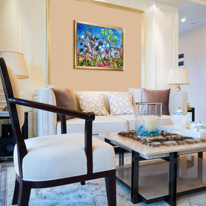 Bright Meadow Reproduction Pre-Framed - Gold Luminoso Frame 20"X24"