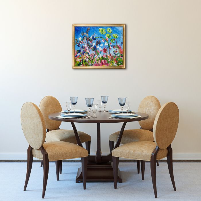 Bright Meadow Reproduction Pre-Framed - Gold Luminoso Frame 20"X24"