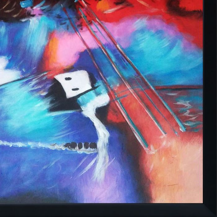 Abstract II Reproduction Pre-framed - Studio Black Wood Frame 20"X24"