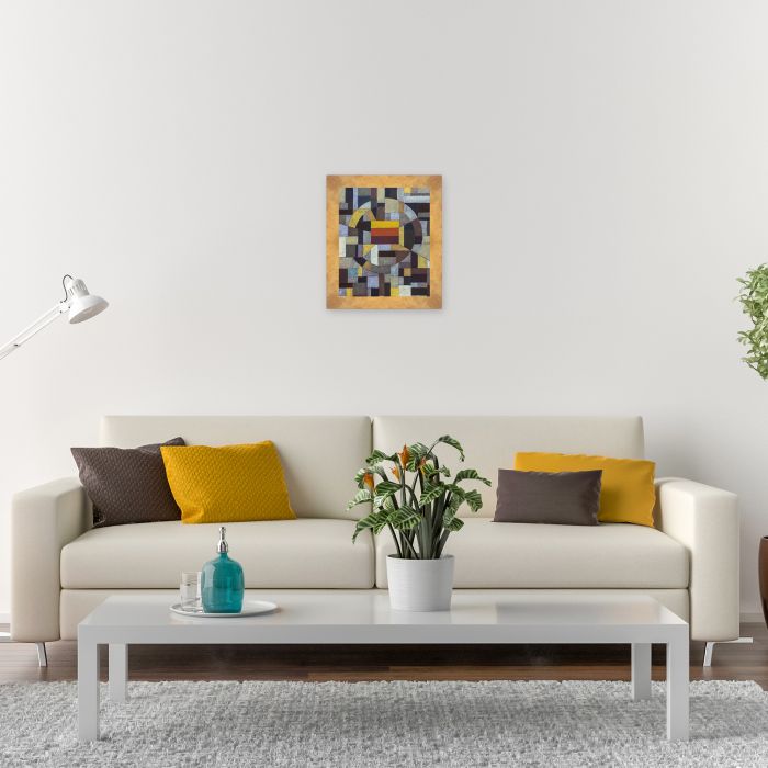 Mosaic Abstract Pre-framed - Florentine Gold Frame 20"X24"