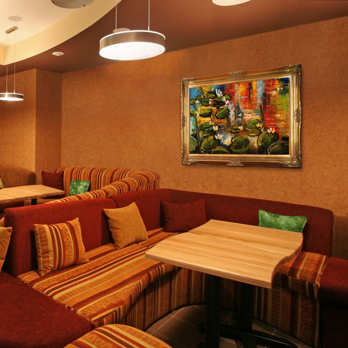 Water Lilies Reproduction Pre-Framed - Victorian Gold Frame 24"X36"