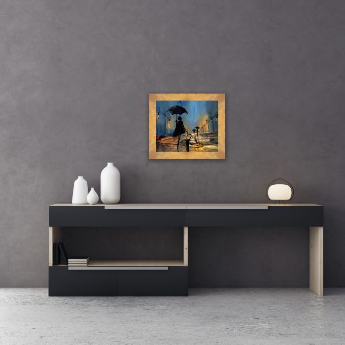 Night Pre-framed - Florentine Gold Frame 20"X24"