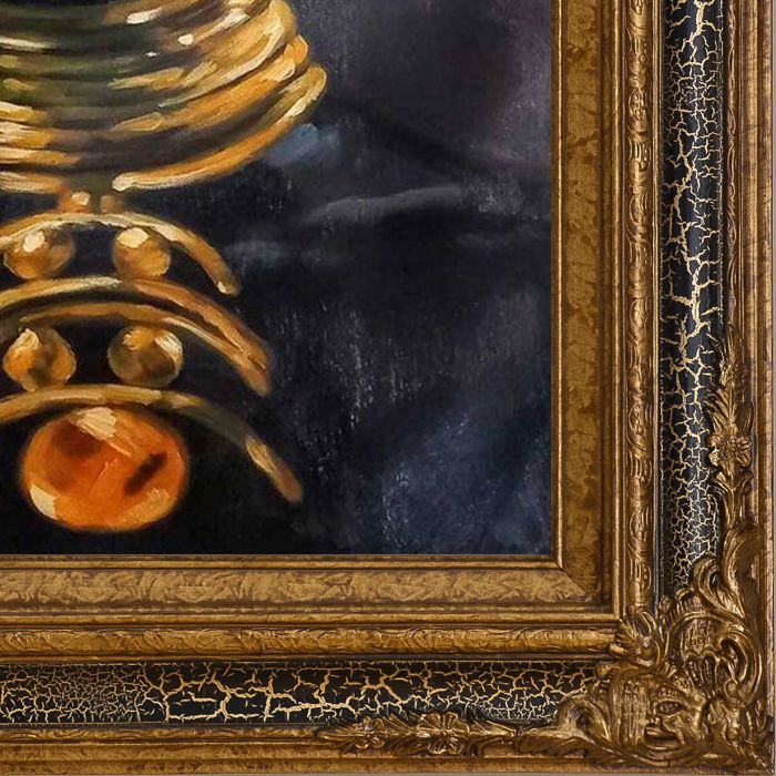 In Gold Reproduction Pre-framed - Black Crackle King Frame 20"X24"