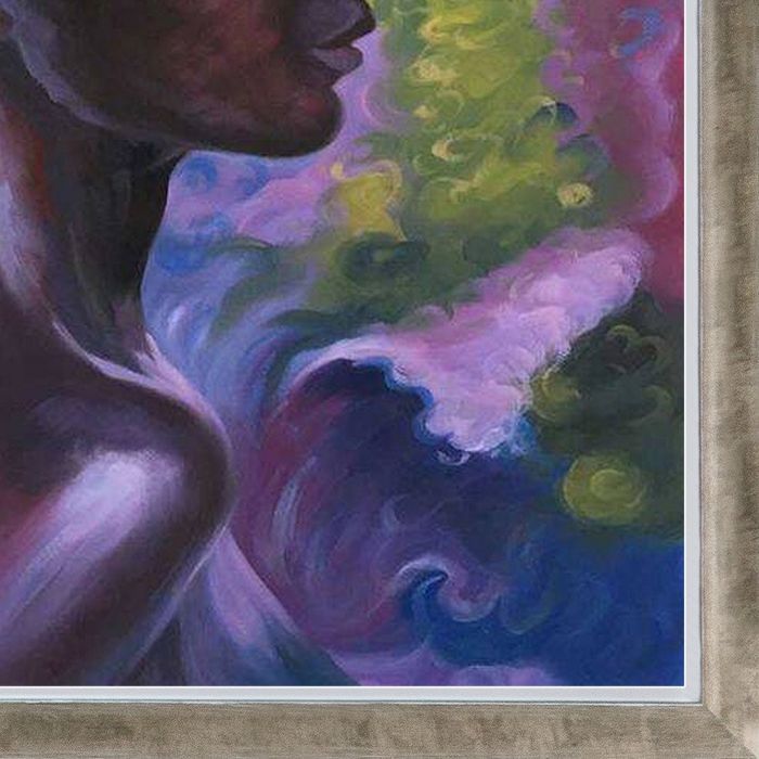 African Girl Reproduction Pre-Framed - Champagne Silhouette Frame 20" X 24"