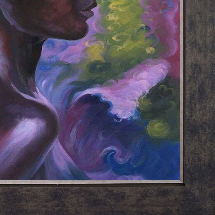 African Girl Reproduction Pre-Framed - Suede Premier Frame 20"X24"