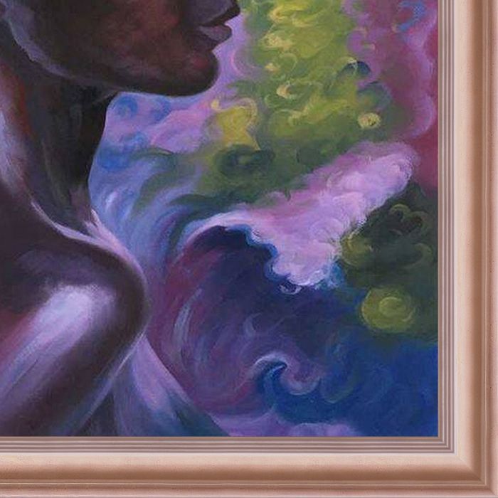 African Girl Reproduction Pre-Framed - Rose Gold Classico Frame 20" X 24"