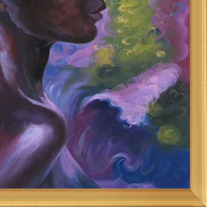 African Girl Reproduction Pre-Framed - Piccino Luminoso Frame 20" X 24"