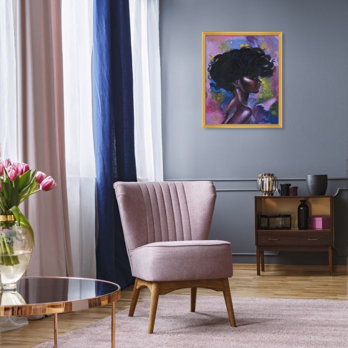 African Girl Reproduction Pre-Framed - Piccino Luminoso Frame 20" X 24"