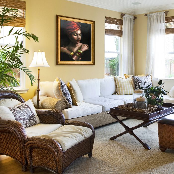 Girl with Golden Bracelets Reproduction Pre-framed - Athenian Gold Frame 20"X24"