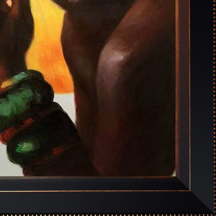 African Sun Reproduction Pre-Framed - Veine D'Or Bronze Angled Frame 20"X24"