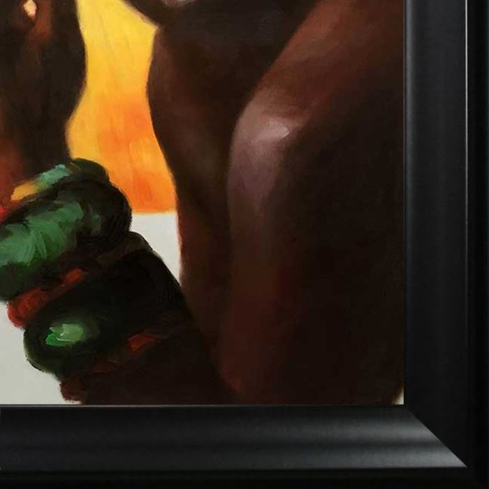 African Sun Reproduction Pre-framed - Black Matte Frame 20"X24"