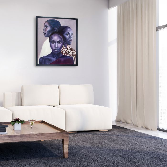 Phenomenal Woman Reproduction Pre-framed - Studio Black Wood Frame 20"X24"