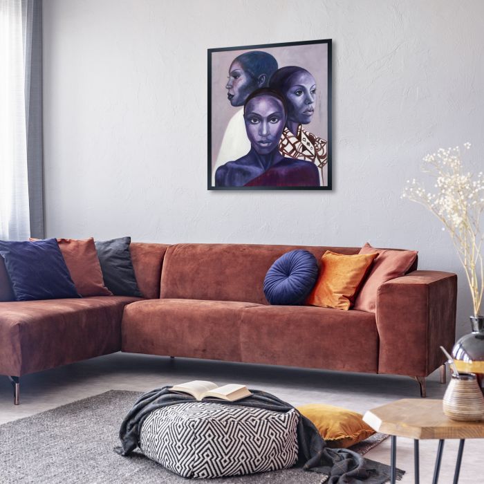 Phenomenal Woman Reproduction Pre-framed - Studio Black Wood Frame 20"X24"