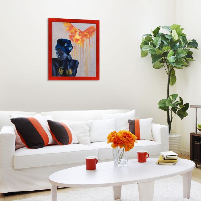 Freedom Reproduction Pre-Framed - Stiletto Red Frame 20" X 24"