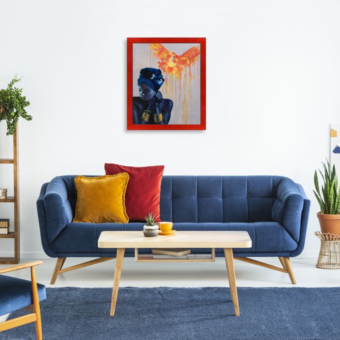 Freedom Reproduction Pre-Framed - Stiletto Red Frame 20" X 24"