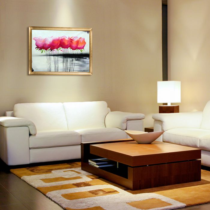 A Touch of Color Reproduction Pre-Framed - Gold Luminoso Frame 24" x 36"