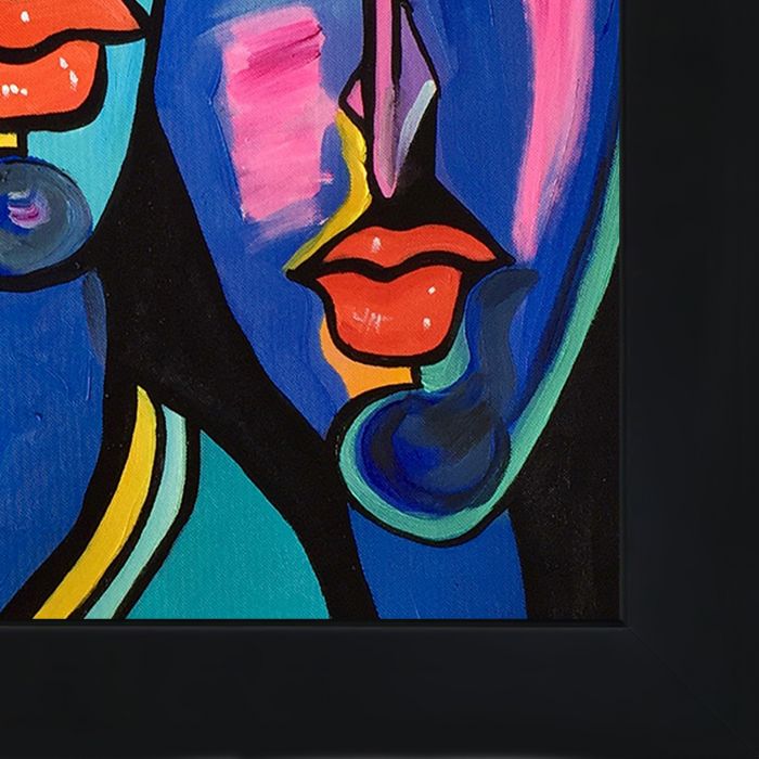 Picasso by Nora II Reproduction Pre-framed - New Age Black Frame 20"X24"