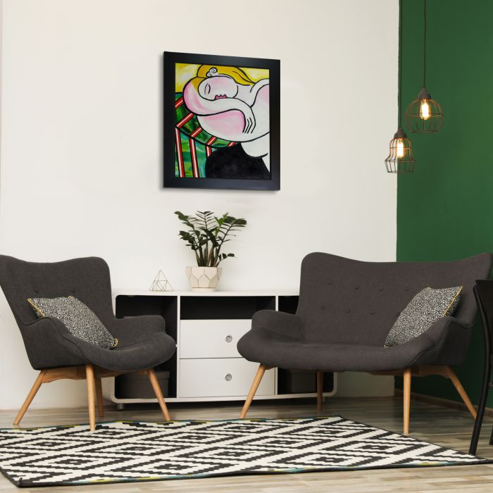 Picasso by Nora, Out Cold Pre-framed - New Age Black Frame 20"X24"