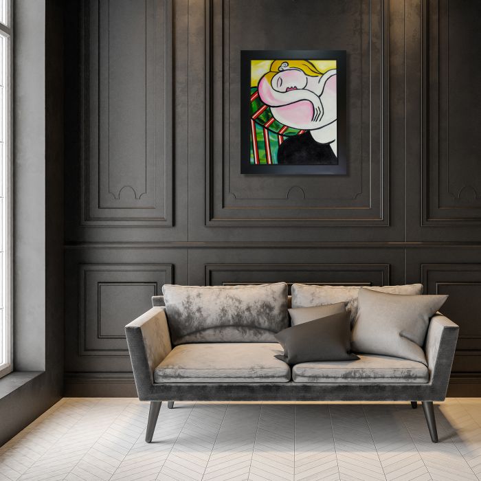 Picasso by Nora, Out Cold Pre-framed - New Age Black Frame 20"X24"