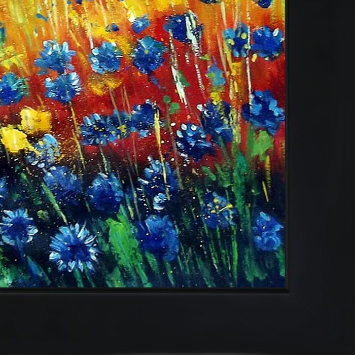 Cornflowers 45 Reproduction Pre-Framed - New Age Black Frame 20"X24"
