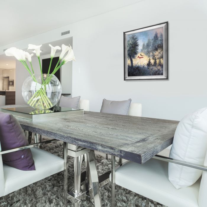 September Morning Reproduction Pre-framed - Athenian Silver Frame 20"X24"