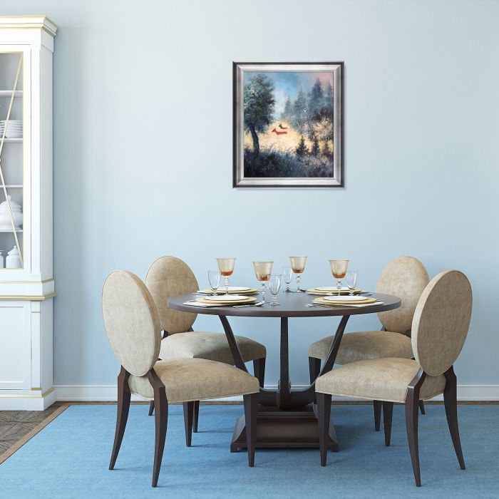 September Morning Reproduction Pre-framed - Athenian Silver Frame 20"X24"