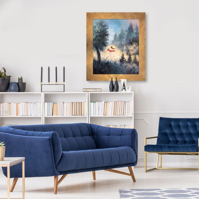 September Morning Reproduction Pre-framed - Florentine Gold Frame 20"X24"