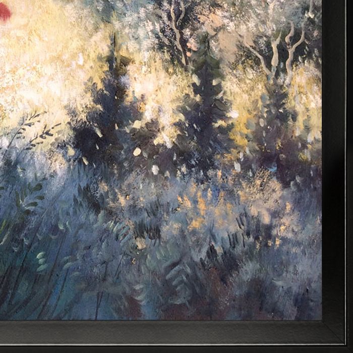 September Morning Reproduction Pre-framed - Studio Black Wood Angle Frame 20"X24"