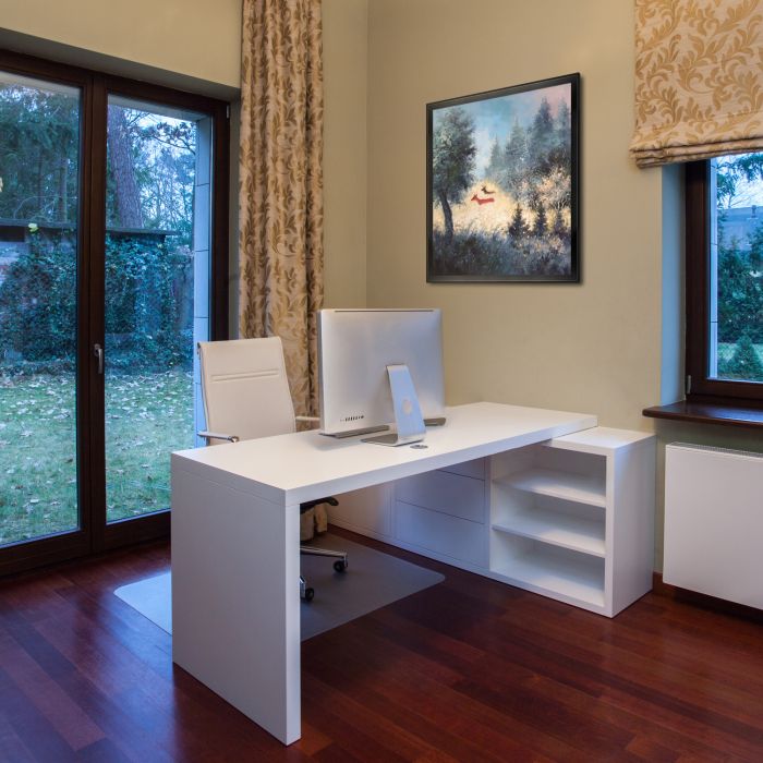 September Morning Reproduction Pre-framed - Studio Black Wood Angle Frame 20"X24"