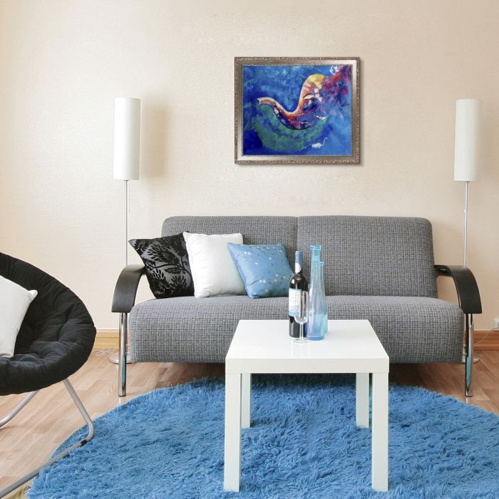 Ganesha Reproduction Pre-Framed - Versailles Silver Salon Frame 20" X 24"