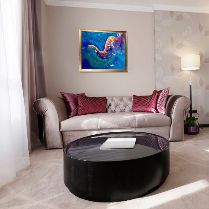 Ganesha Reproduction Pre-Framed - Gold Luminoso Frame 20"X24"