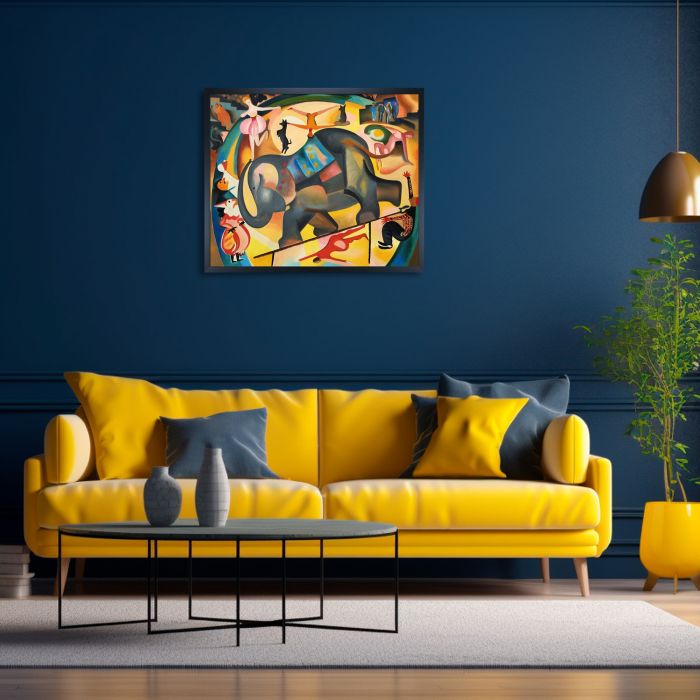 The Elephant Pre-framed - Studio Black Wood Frame 20"X24"